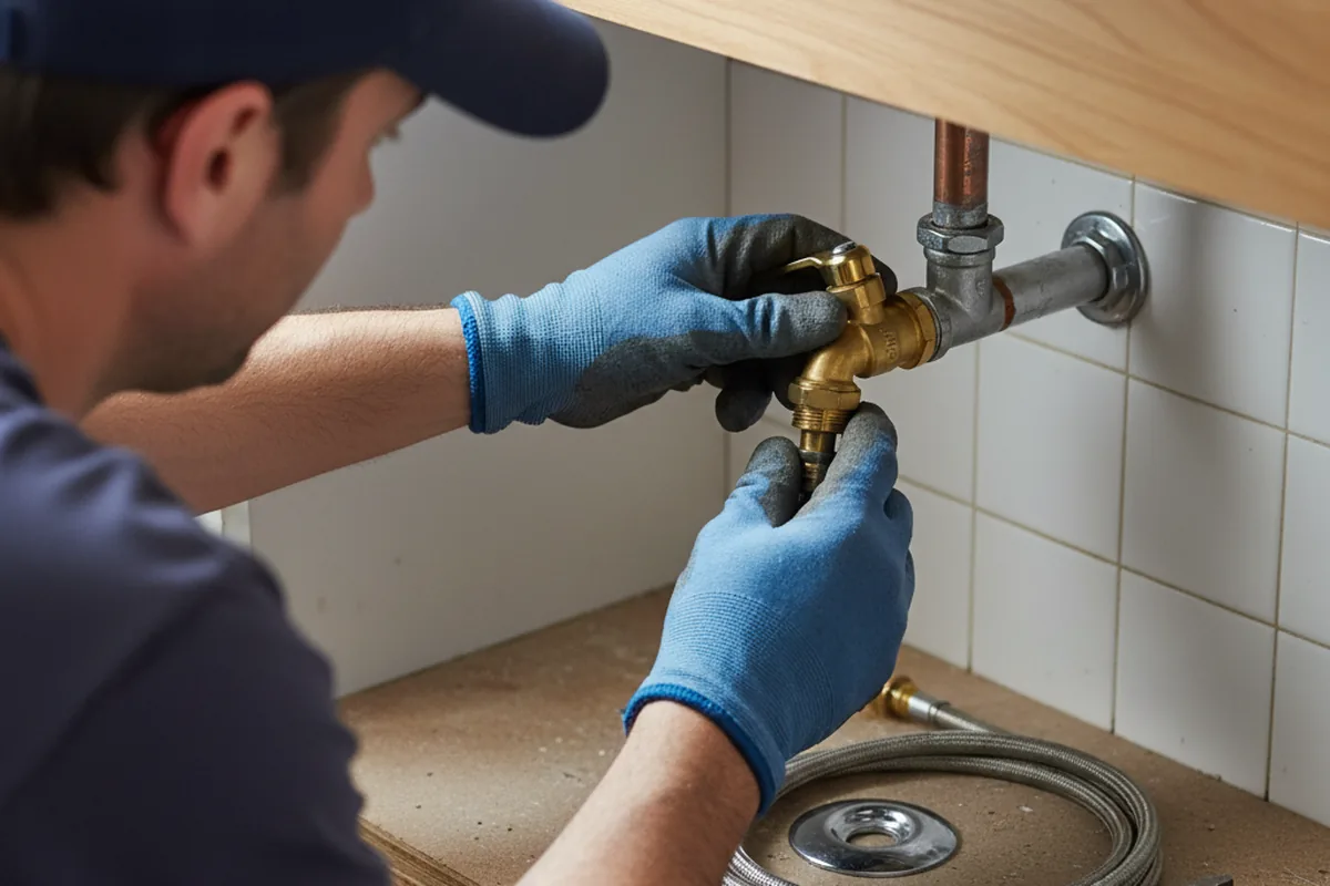 Shutoff valve and fitting work during Faucet and Fixture Repair in Whitewater